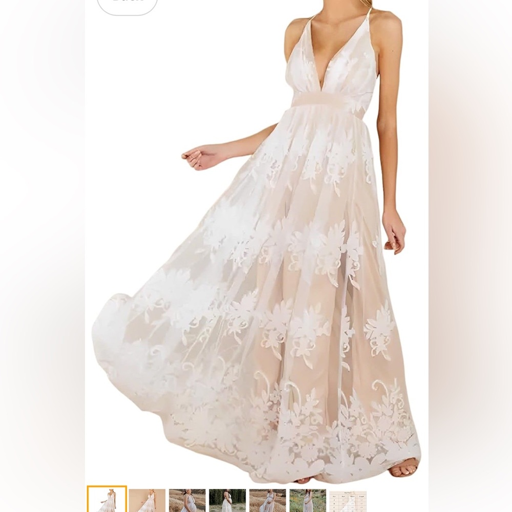 White lace maxi